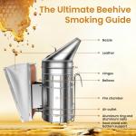 Stainless Steel Beekeeping Smoker with Heat Shield