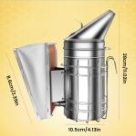 Stainless Steel Beekeeping Smoker with Heat Shield