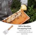 Stainless Steel Uncapping Fork with Wooden Handle