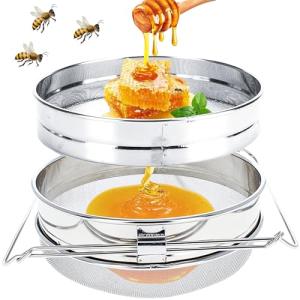 Stainless Steel Honey Strainer with Adjustable Handles