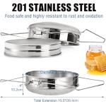 Stainless Steel Honey Strainer with Adjustable Handles