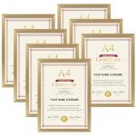 Gold A4 Picture Frames for Bee Art Display, 7-Pack