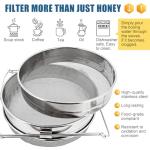 Stainless Steel Honey Strainer with Adjustable Handles
