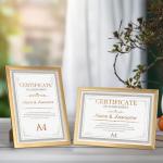 Gold A4 Picture Frames for Bee Art Display, 7-Pack