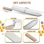 Flexzion 11-Inch Stainless Steel Honey Uncapping Knife