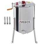Arebos Manual Honey Extractor with Transparent Lid