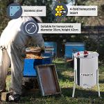 Arebos Manual Honey Extractor with Transparent Lid