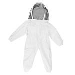 Kids Beekeeping Suit with Veil Hood, White