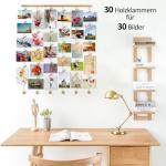 Wooden Photo Frame with Clips for Bee Art Display