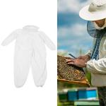 Beekeeping Suit with Dual Zippers - White