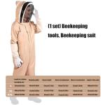 Ventilated Full Body Beekeeping Suit with Face Cover