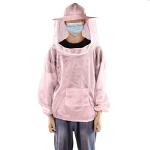 Professional Beekeeping Protective Jacket with Veil - Pink