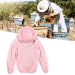 Professional Beekeeping Protective Jacket with Veil - Pink