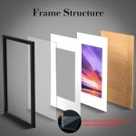 A3 Black Wooden Photo Frame for Certificates