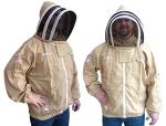 Olive Cotton Beekeeper Jacket for Protection (Small)