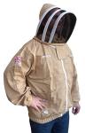 Olive Cotton Beekeeper Jacket for Protection (Small)