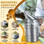 Stainless Steel Beehive Smoker with Heat Shield