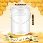 2 Pack 5 Gallon Honey Buckets with Spigot