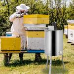 Bonnlo Electric Honey Extractor with Adjustable Stand