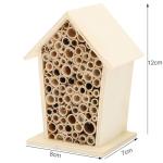 Wooden Bee House Set for Outdoor Gardens