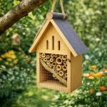 Wooden Bee and Butterfly Insect Hotel Shelter
