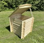 Wooden Beehive Slatted Garden Composter, 242 Liters