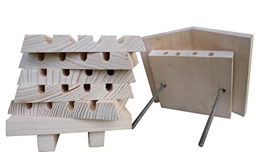 Interactive Wooden Solitary Beekeeping Hive for Insects