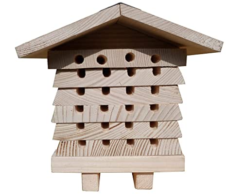 Interactive Wooden Solitary Beekeeping Hive for Insects