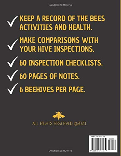 Beekeeper's Log Book: 120 Pages for Beehive Health