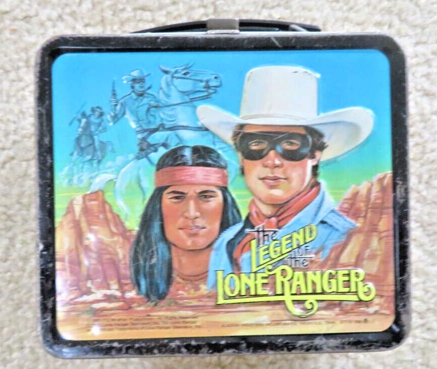 Vintage 1980 Lone Ranger Metal Lunch Box - Aladdin