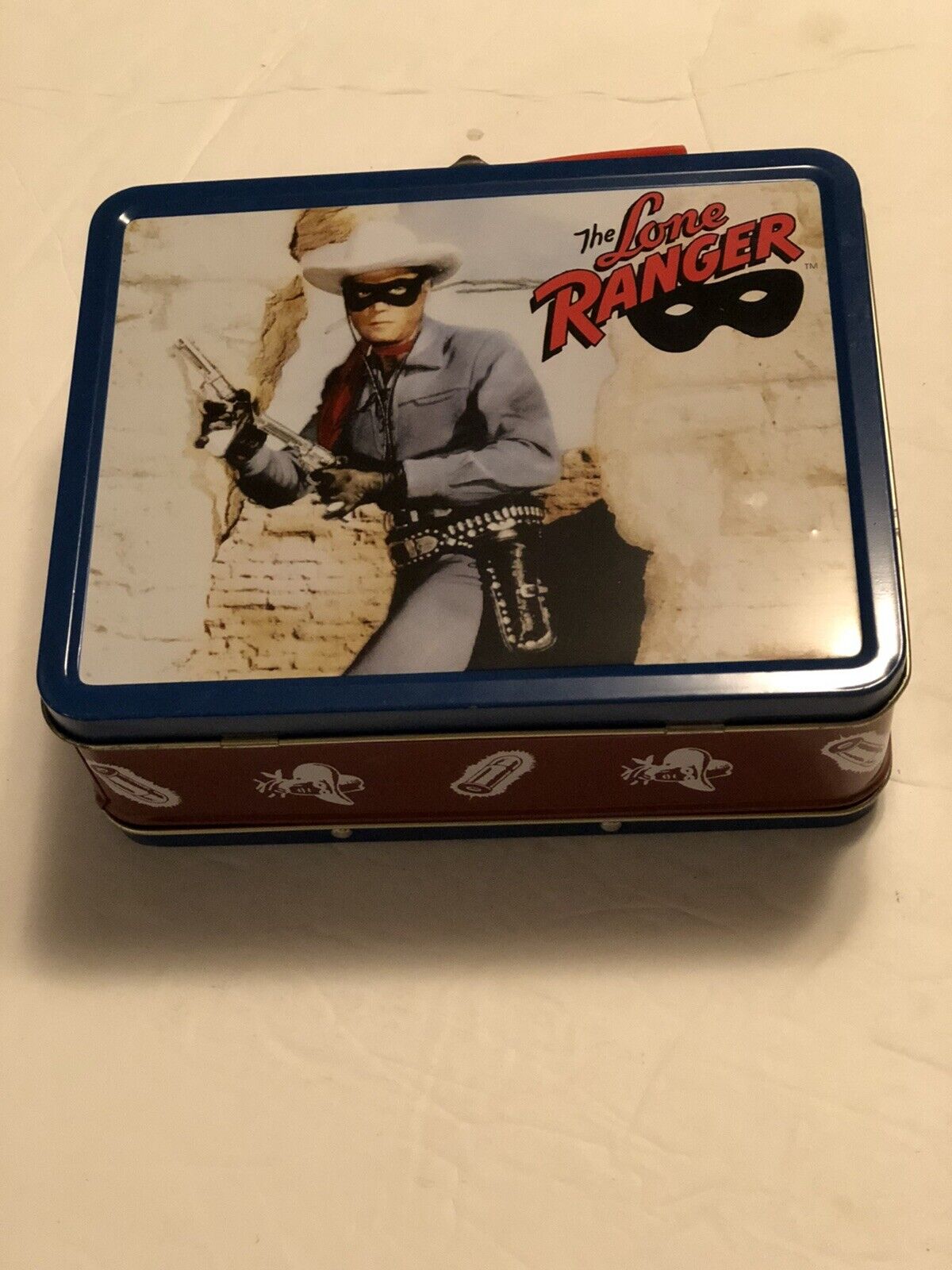 Classic Lone Ranger Metal Lunchbox with Handle - Tin Box