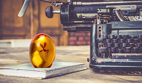 Jurassic Park Mosquito In Amber Resin Prop Replica | Official Jurassic Park Collectible Paper Weight | Measures 3 Inches Tall