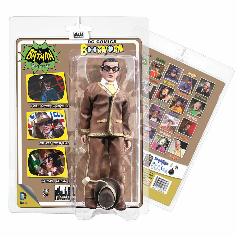 Batman Classic 66 Series 4 Action Figure + Bookworm by Figures Toy Company