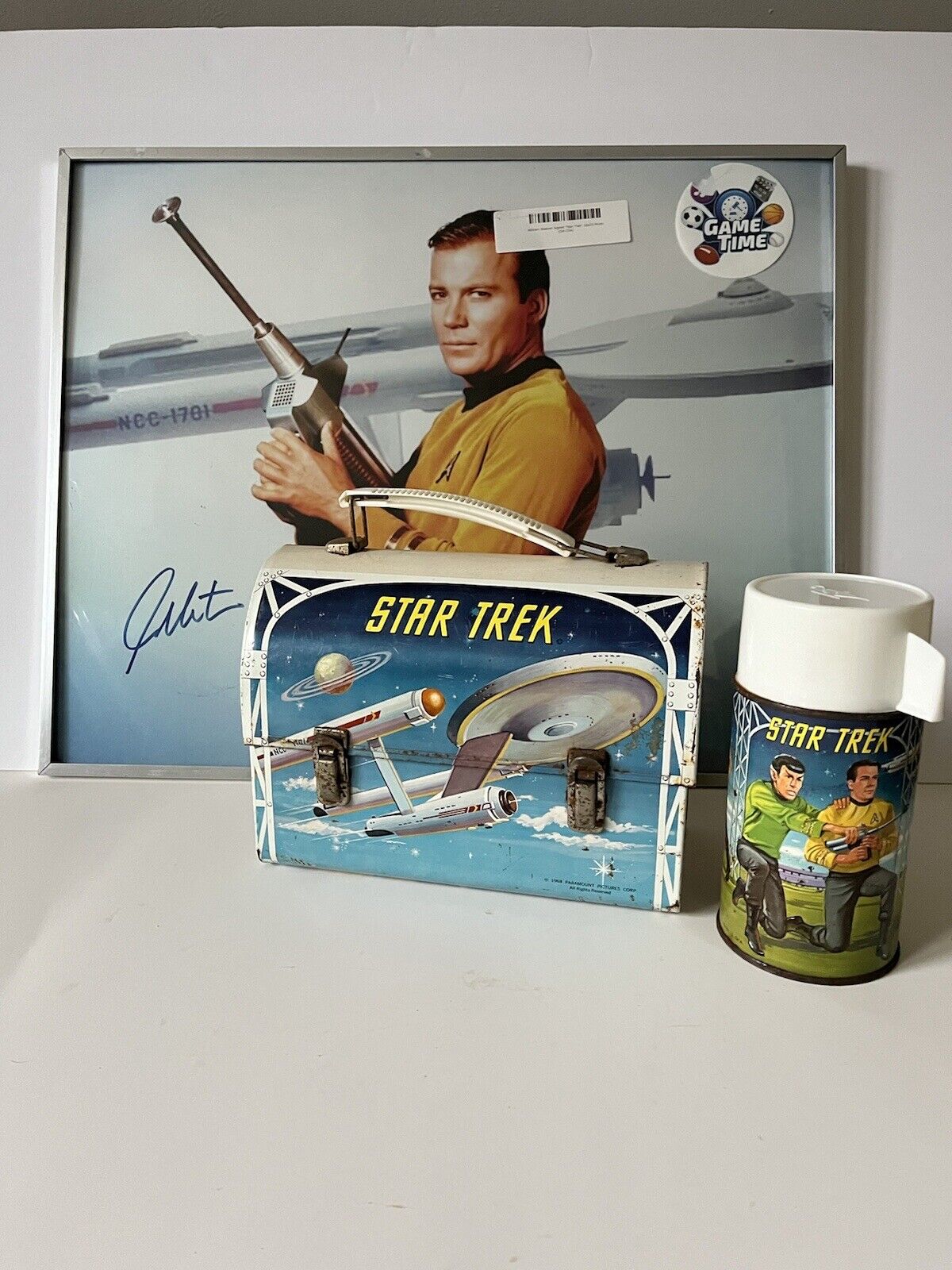 1968 Star Trek Lunchbox, Thermos & Autographed Photo