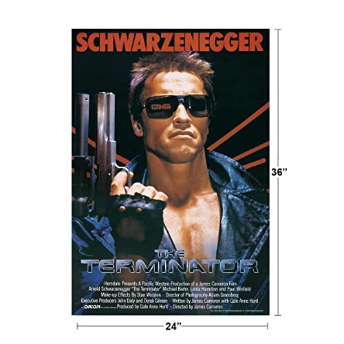 The Terminator Poster Vintage Classic Movie Posters Iconic Theater Decor Cool Wall Decor Art Print Poster 24x36