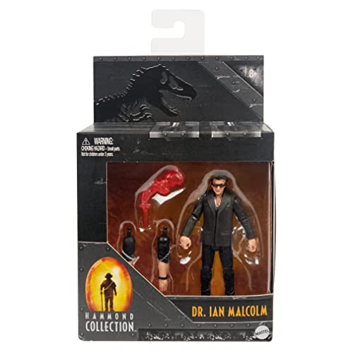 Mattel Jurassic World Toys Jurassic Park Hammond Collection Dr. Ian Malcolm Action Figure with Interchangeable Arms and Accessory, Gift and Collectible