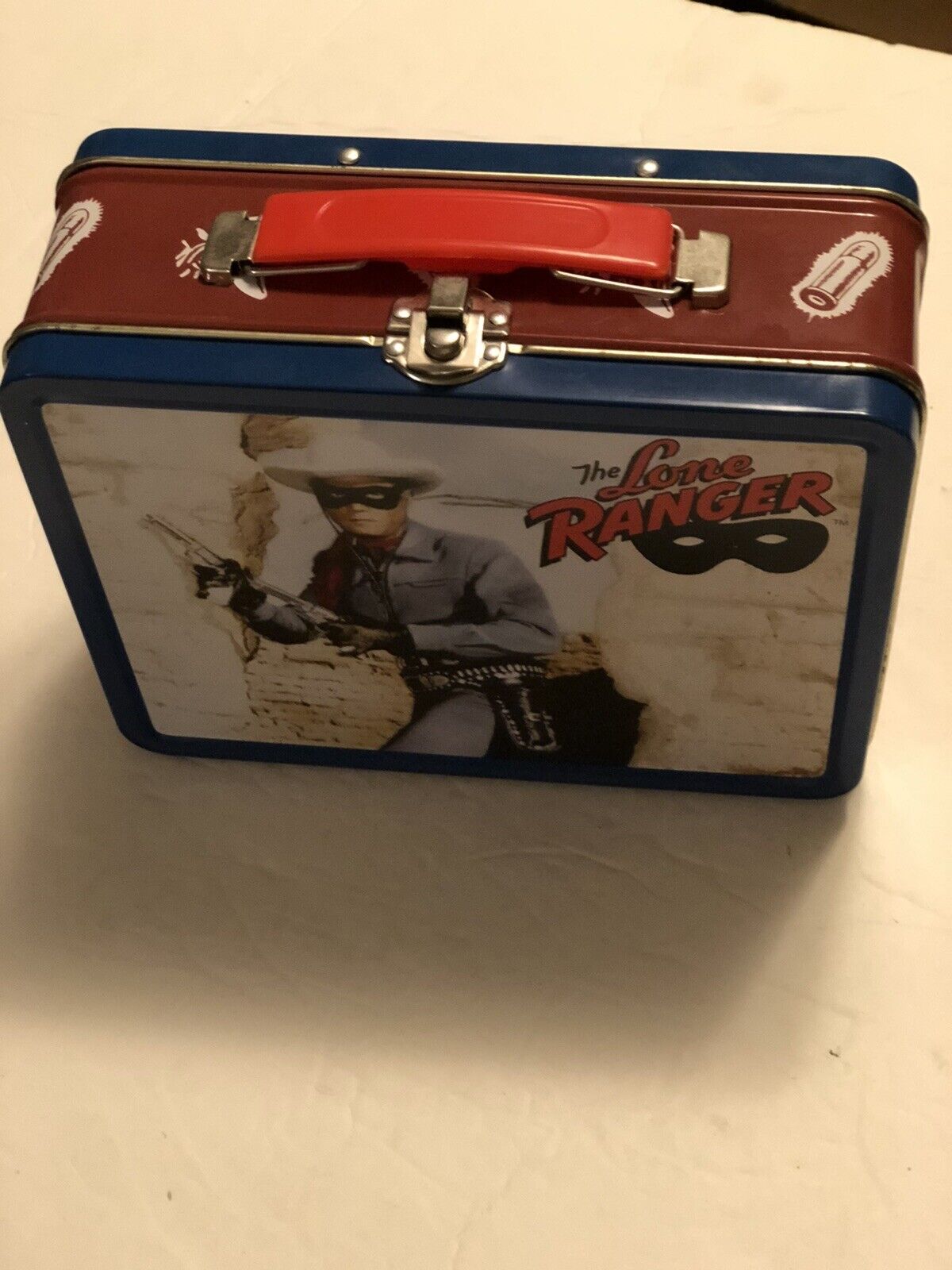 Classic Lone Ranger Metal Lunchbox with Handle - Tin Box