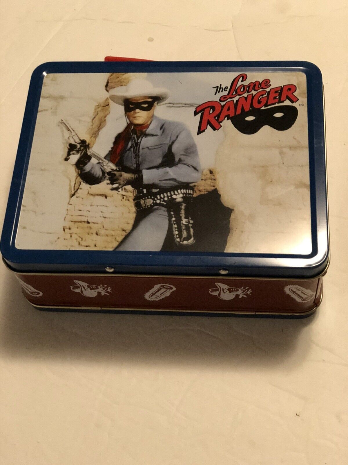 Classic Lone Ranger Metal Lunchbox with Handle - Tin Box