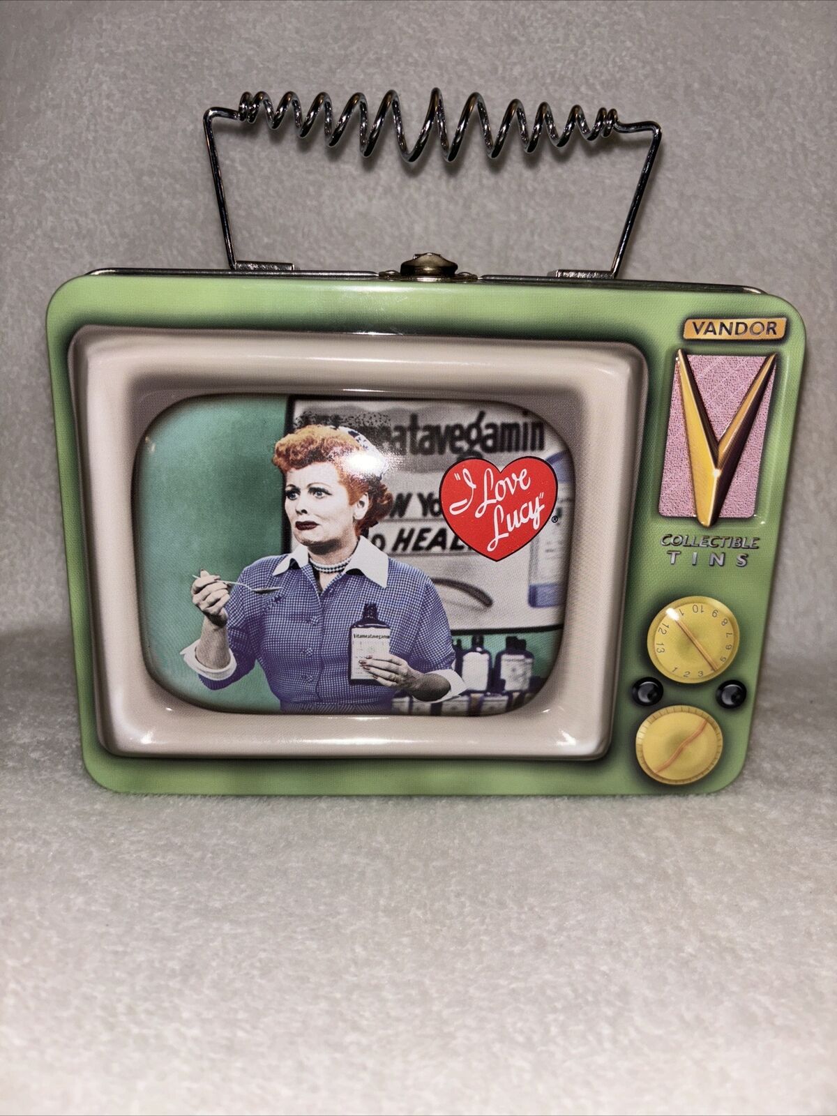 I Love Lucy Green Retro TV Lunch Box