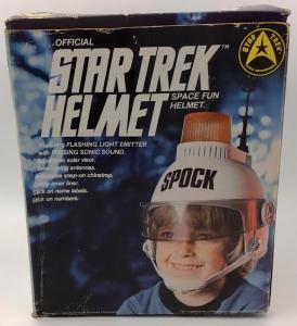 STAR TREK ENCO SPACE FUN HELMET SPOCK 1976 USED IN VERY GOOD CONDITION BOX