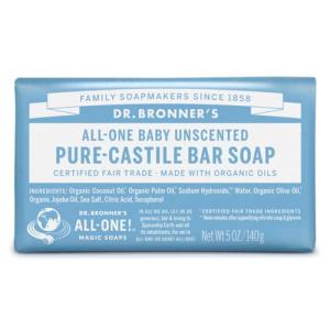 Dr. Bronner's Unscented Pure-Castile Bar Soap