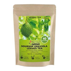FullChea - Soursop Leaves Tea Bags, 40 Teabags - Premium Soursop Graviola Leaves - Hojas De Guanabana Tea - Non-GMO - Caffeine-free - Improve Digestion, Support Healthy Skin & Sleep