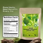FullChea - Soursop Leaves Tea Bags, 40 Teabags - Premium Soursop Graviola Leaves - Hojas De Guanabana Tea - Non-GMO - Caffeine-free - Improve Digestion, Support Healthy Skin & Sleep