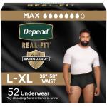 Depend Real Fit Men’s Incontinence Underwear, 52 Count
