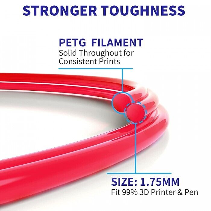 Geeetech PETG 3D Printer Filament - Red 1KG 1.75mm