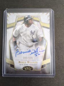 2022 Topps Tier One Bernie Williams Autographed Card