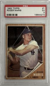 1962 Topps Roger Maris Card PSA 5