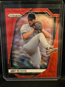 Andy Pettitte 2025 Panini Prizm Ruby Red Wave