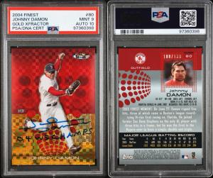 2004 Johnny Damon Gold XFractor Auto #80 #/139