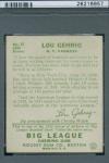 1934 Goudey Lou Gehrig PSA 4 Sports Card